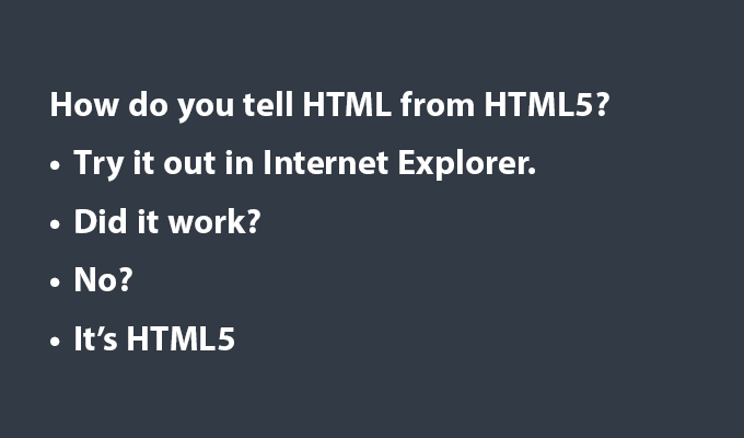 How do you tell HTML from HTML5?