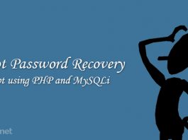 Forgot Password Recovery using PHP and MySQLi
